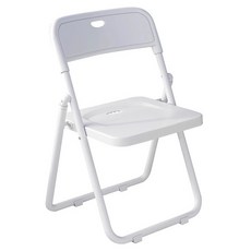 오브민 사각 접이식 식탁의자, 화이트, 1개