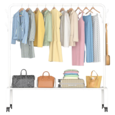 와이홉 다용도 스탠드 행거 이동식 싱글 코트 후크, 화이트