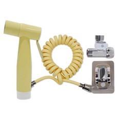 AQUADUO 浴室噴槍馬桶沖洗器組, 黃油, 1套