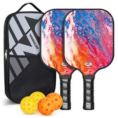 빈스귀르 마샤투 야외 비치 선셋 피클볼 세트, 페인팅믹스, 1세트