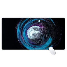 쇼핑닥터 게임용사무용 마우스 장패드 700 x 300 x 2 mm, 블루허리케인, 1개