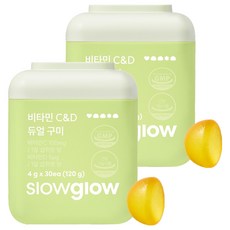 slowglow 維他命C&D雙效軟糖, 2個, 30錠