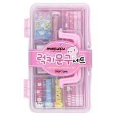 모쿠쿠 럭키 문구세트, 핑크, 1개