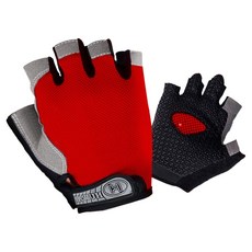 運動跑步護腕半指手套 雙手配戴組 基本款, 1套, 紅色