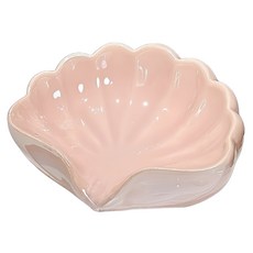 橡合杉 陶瓷貝殼肥皂盒, 1個, 粉色
