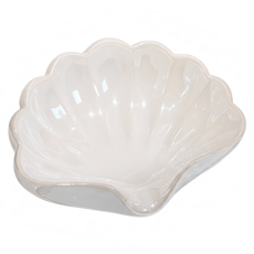 橡合杉 陶瓷貝殼肥皂盒, 1個, 白色