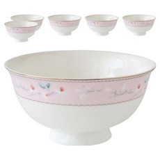 JUST HOME 艾莉絲高級骨瓷4.5吋飯碗6件組 8622-18B, 1套, 白色