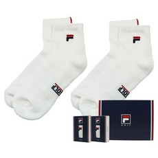 斐樂高爾夫 男士襪, 2個, 白色