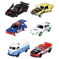 maJORETTE 美捷輪 60周年豪華小汽車車款 6件組, 1套, 黑色 + 黃色 + 藍色 + 紅色 + 白色