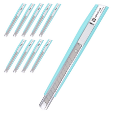 화신 커터칼 소 9mm KN-215, 블루, 10개