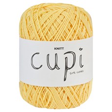 Knitt Qupy Cupra 編織線 70g, 1個, 12 檸檬黃