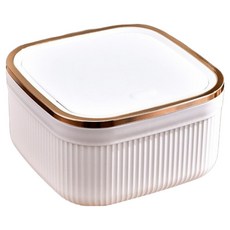 Oreumdays 方便收納迷你洗衣用品收納盒, 白色玫瑰金, 1個