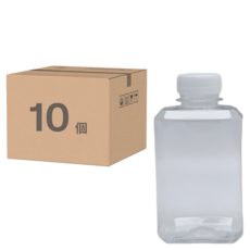高精容器批發 Pet八角瓶 白色, 1套, 500ml, 10個裝