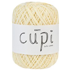 Knitt Qupy Cupra 編織線 70g, 1個, 06 奶油色