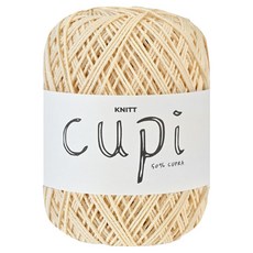 Knitt Qupy Cupra 編織線 70g, 1個, 36 奶油黃