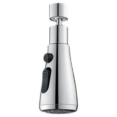 304不鏽鋼廚房水槽萬向旋轉3檔防濺頭 銀色, 1個