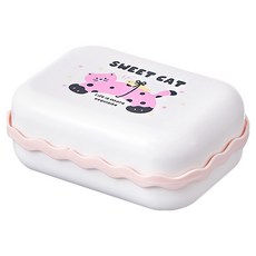 더자카 애니멀 도트 비누케이스 FREE, 핑크, 1개