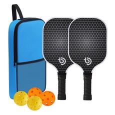 Need Item 匹克球玻璃纖維球拍 2支 + 球 4顆 + 球拍袋套組, 1套, 藍色