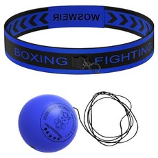 Pocket Master拳擊Tab Ball頭帶 速度反應訓練球組, 1套, 藍色