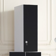 가구의가치 분리형 상부장 일반볼키 캐비닛, 무광LPM블랙, 1단