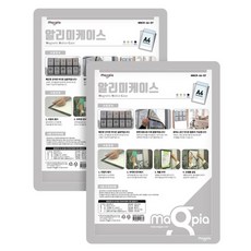 마그피아 모던 알리미케이스 그레이 2p, 고무철분, PP, 고무자석