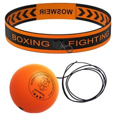 Pocket Master拳擊Tab Ball頭帶 速度反應訓練球組, 1套, 橘色