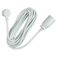 One Stop 韓國製造 高容量 1孔扁平多孔插座電源延長線 16A 4000W, 1個, 2.5m, 白色