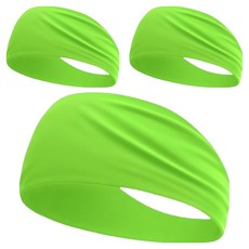Gloverse 運動吸汗髮帶, 3個, 16 螢光綠