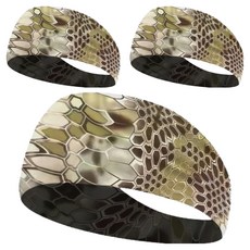 Glo-us 防汗運動髮帶, 36 棕色蟒蛇紋, 3個