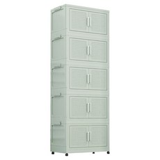 ONE HOUSE 阪藤加深款折疊收納櫃 250L OH-R122-A5601, 實色 + 霧青松, 5層