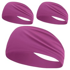 Gloverse 運動吸汗髮帶, 3個, 11 紫色