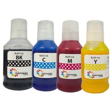 잉크메이드 캐논 GI-96 호환잉크 4종 세트, 1세트, 검정, 파랑, 빨강, 노랑