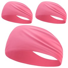 Glowus 運動吸汗髮帶, 3個, 9 粉紅色