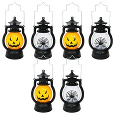 Party Club LED 南瓜燈籠 2款 x 3入 套組, 1套, 南瓜, 蜘蛛