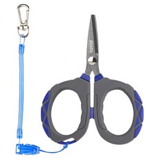 BOOMS FISHING XW01 PE線剪 + 彈簧繩套組 BAFTXW014SB1X, 1套, 灰色