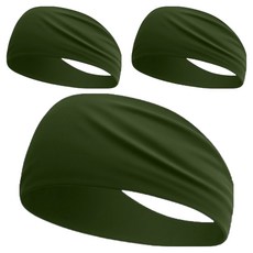 Glo-us 防汗運動髮帶, 21 橄欖綠, 3個