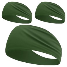 Glowus 運動吸汗髮帶, 3個, 10 薄荷綠