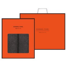 Songwol 松月 Point 40 毛巾 200g 40支 2入組, 灰色(毛巾), 橘色(盒, 購物袋), 1套