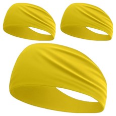 Gloverse 運動吸汗髮帶, 3個, 15 薑黃色