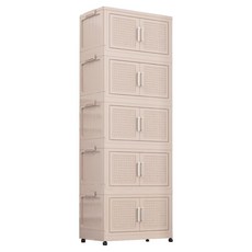 ONE HOUSE 阪藤加深款折疊收納櫃 250L OH-R122-A5603, 奶茶色, 5層