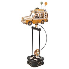 ROKR Robotime 立體拼圖 木質 Gravity Swing Roadtripper MCD03, 1個, 228件, 混合色