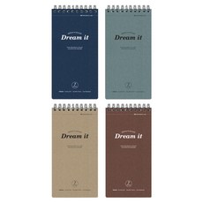 미소로 1800 기자수첩 절취 80매 4종 세트 2470, 네이비 + 블루 + 베이지 + 브라운, 1세트