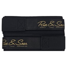 하울프 레이스앤룹 복싱 글러브 컨버터 레이스 업 스트랩 세트, 블랙 + 골드, 1세트