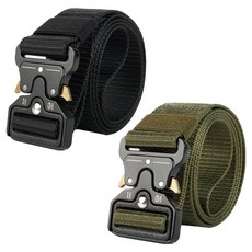 歐威尼 男士運動皮帶2件組, 1個, 黑色, 卡其色