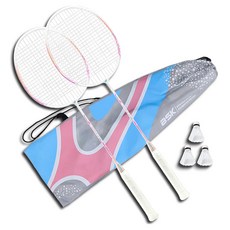 搏仕卡 羽球拍 2入+羽毛球 3入+球拍包組 PK, 1套, BSK-506