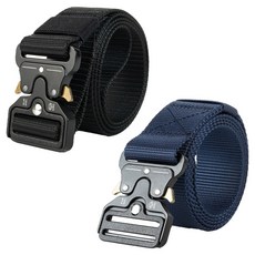 오웨니 남성용 스포츠 벨트 2종 세트, 블랙 + 네이비, 1세트