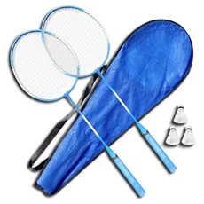 BOSHIKA 羽球拍 2支 + 羽毛球 3顆 + 球袋套組, 1套, BSK-108