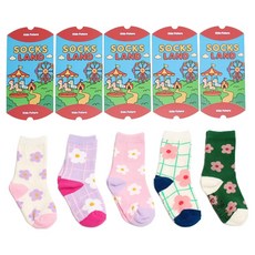 Kids FUTURE 兒童花朵襪5雙 + 包裝盒5入 禮品套組