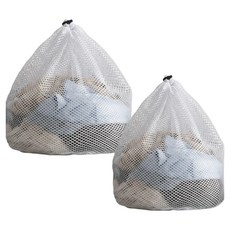 이지딜 깔끔한 세탁망 주머니망 50 x 60 cm, 화이트, 2개