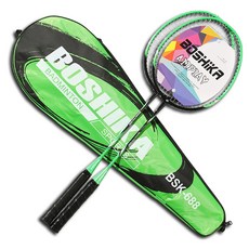 BOSHIKA 羽毛球拍 2入 + 球袋組, 1套, BSK-688(GN)